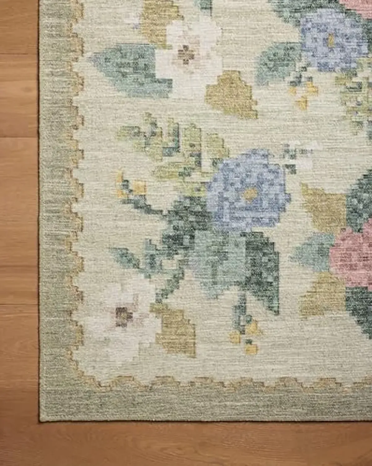 Loloi Rifle Paper Co. x Rosa Cream 2'-6" x 7'-6" Runner Rug