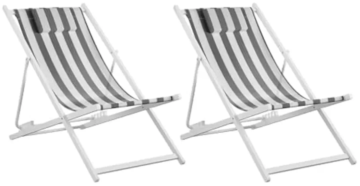 Novogratz Poolside Gossip, Bebe Folding Beach Chair, 2 Pack