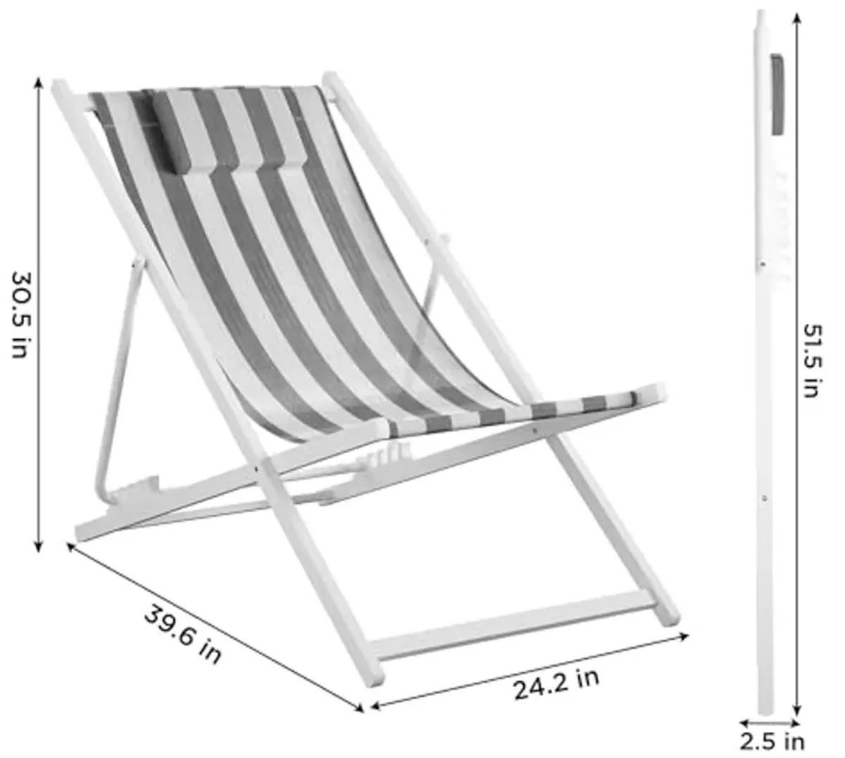 Novogratz Poolside Gossip, Bebe Folding Beach Chair, 2 Pack