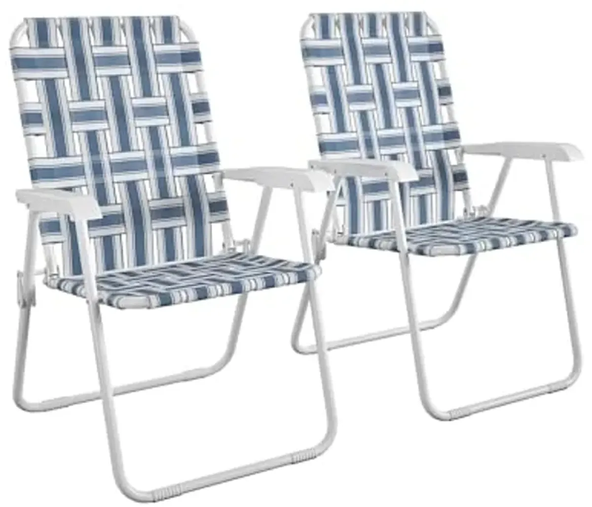 Novogratz Poolside Gossip, Priscilla Folding Chairs, 2-Pack, French Blue