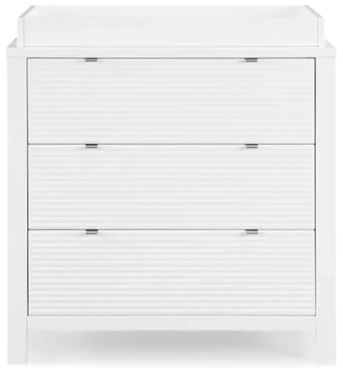 Delta Children Cassie 3 Drawer Dresser with Changing Top and Interlocking Drawers, Bianca White