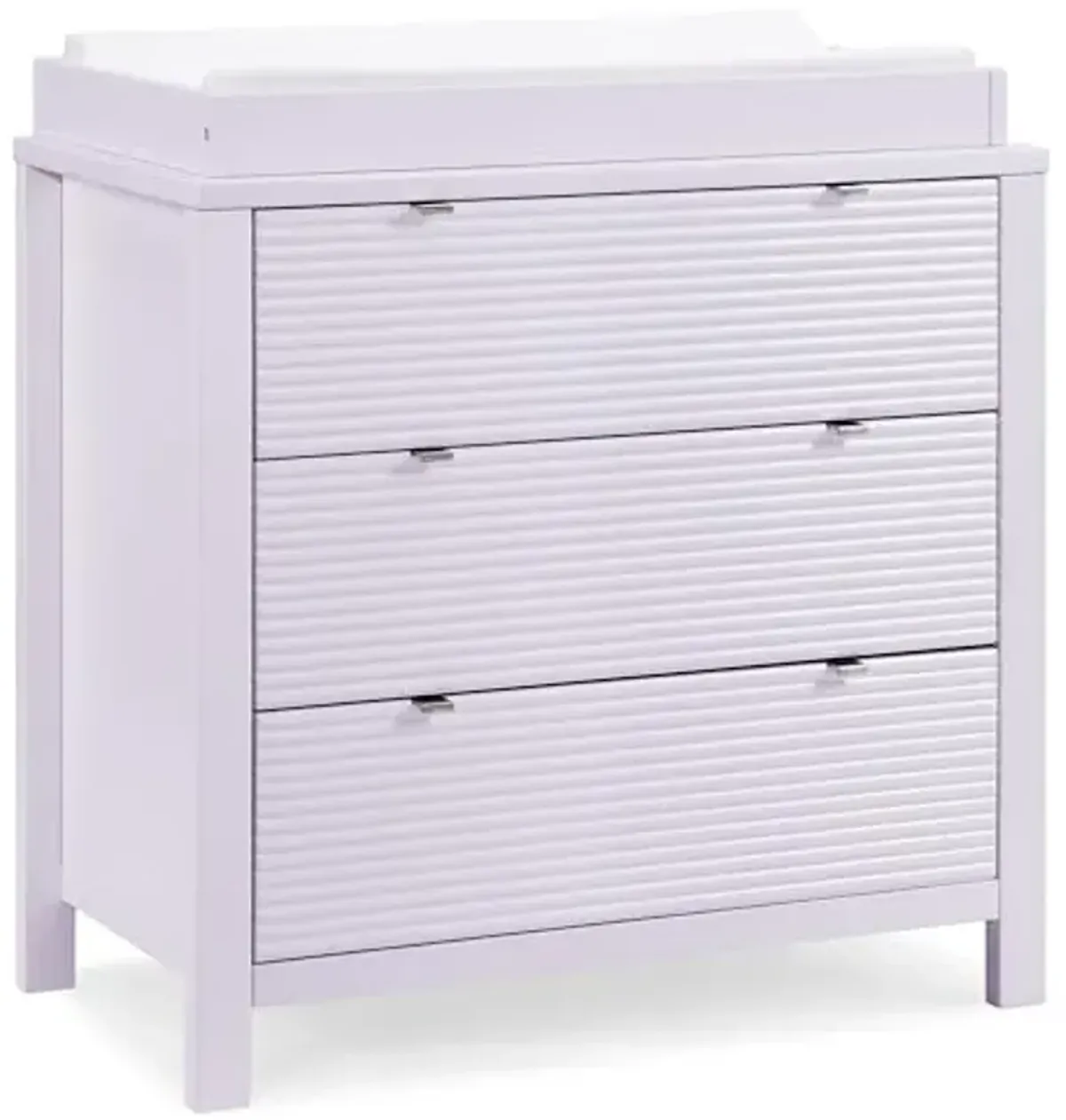 Delta Children Cassie 3 Drawer Dresser with Changing Top and Interlocking Drawers, Lilac
