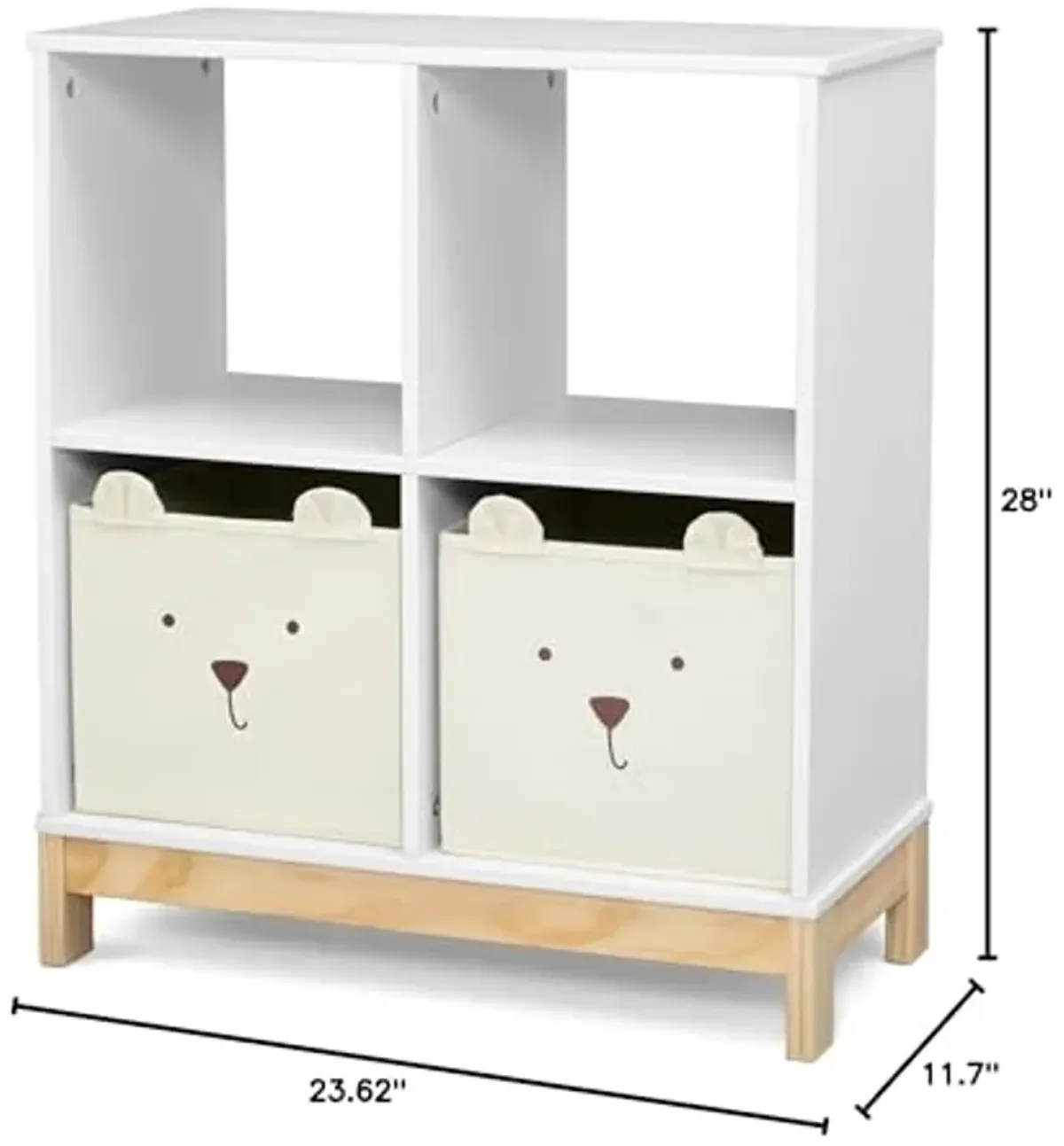 babyGap by Delta Children Brannan Bear Bookcase with Bins, White