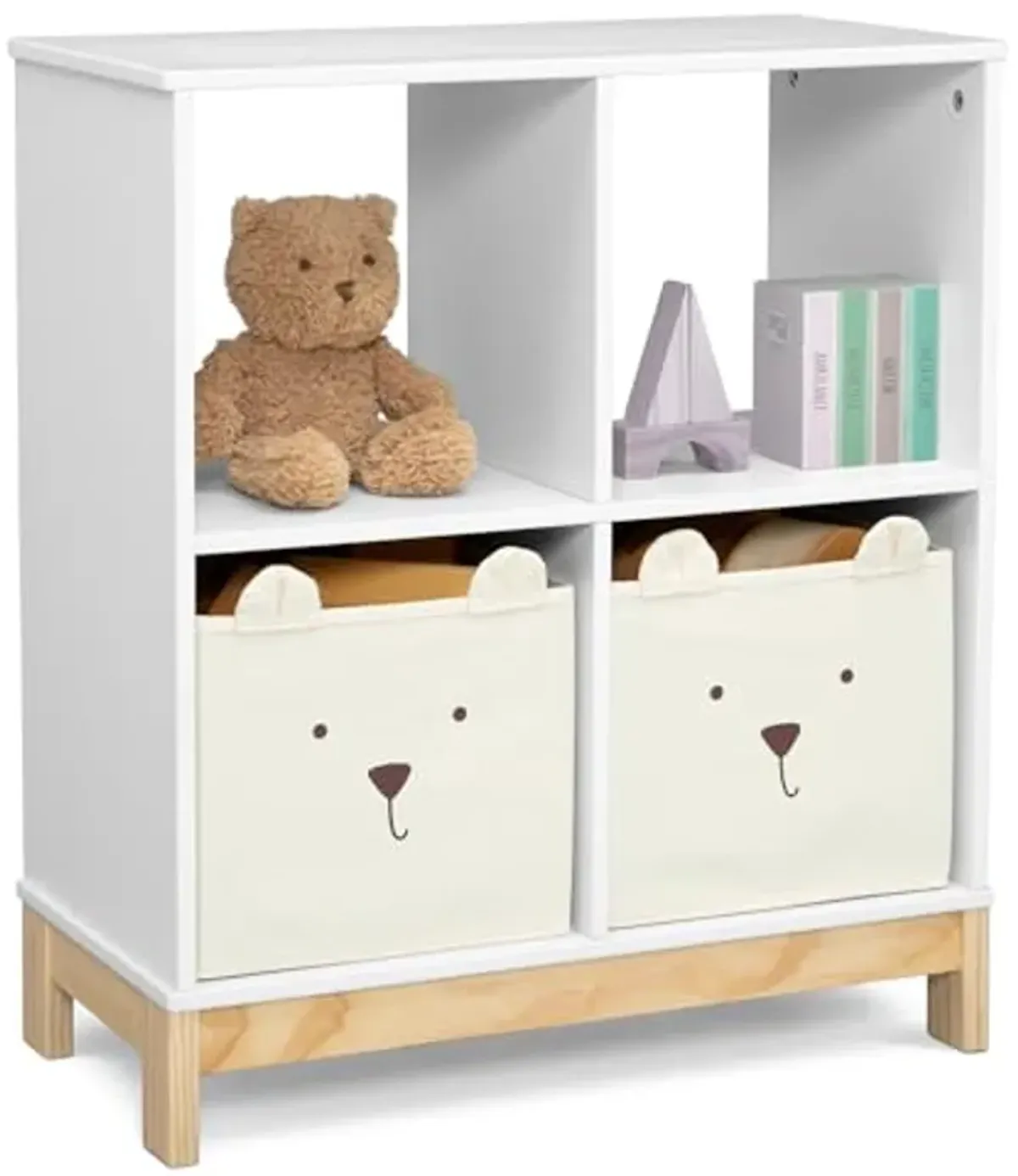 babyGap by Delta Children Brannan Bear Bookcase with Bins, White