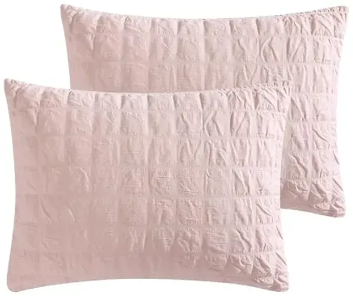 Tahari Home - Comforter Set, Lightweight Bedding with Matching Pillow Shams, Chic Room Decor, Puckered Seersucker Room Decor (Luca Light Peach, Full/Queen)