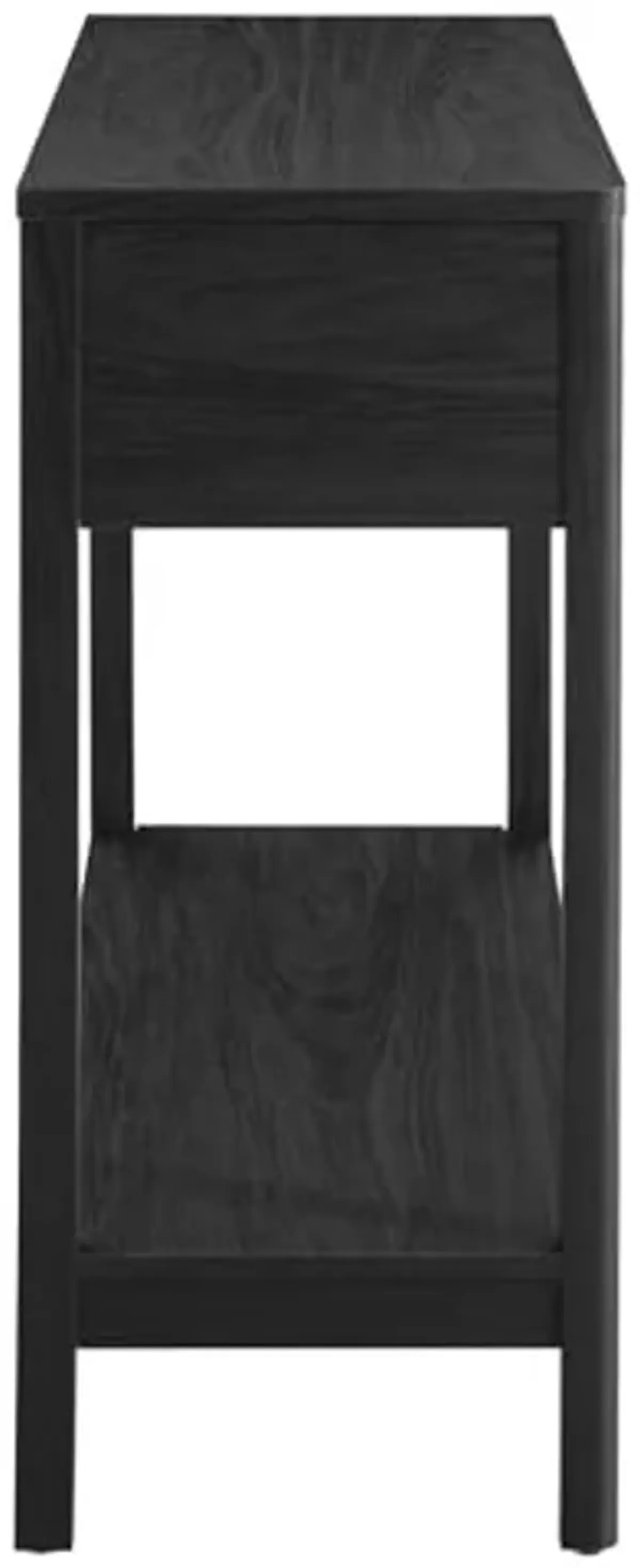 Modway Chaucer Modern Console Black with Wood Grain Finish, Ideal Entryway Table with Storage for Hallway or Living Room Décor