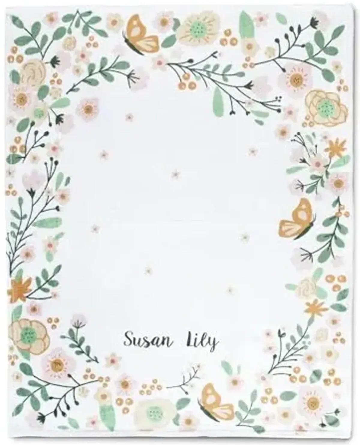 Delta Children Personalized Milestone Baby Blanket – Monthly Blanket for Pictures – Photo Blanket for Newborns, Floral