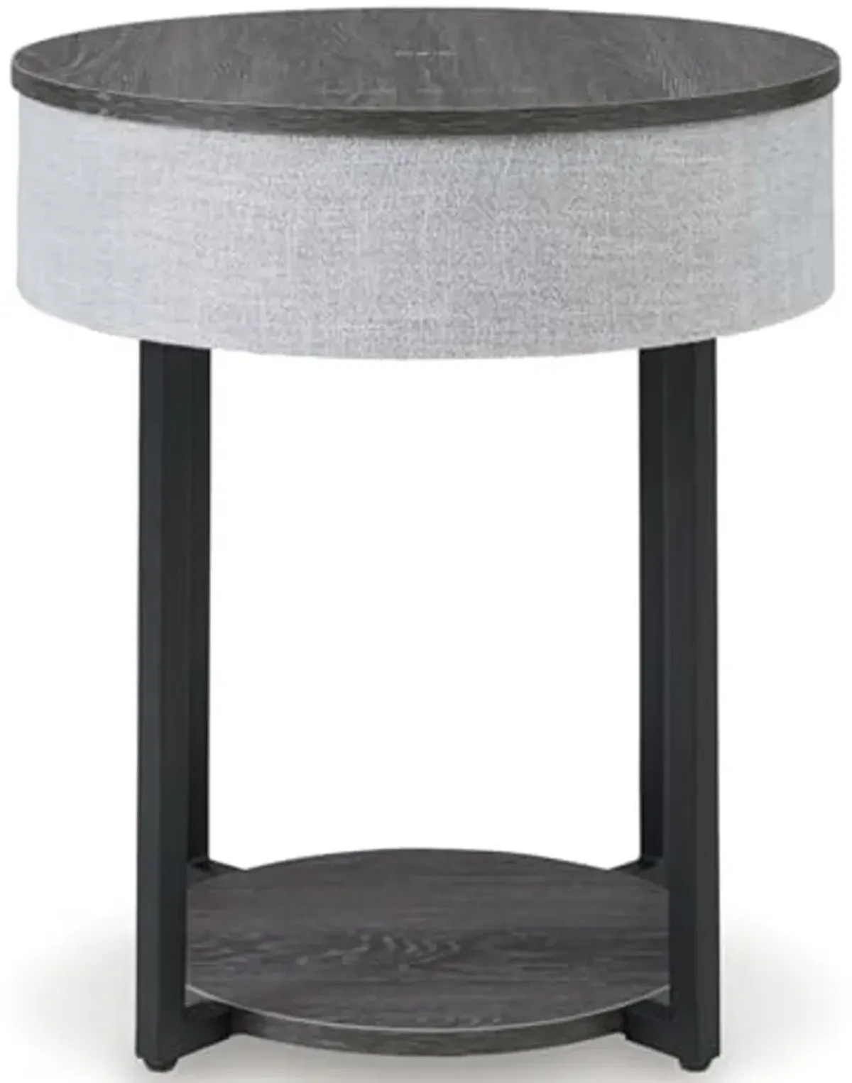 Signature Design by Ashley Sethlen Accent Table, 18" W x 18" D x 22" H, Gray & Black