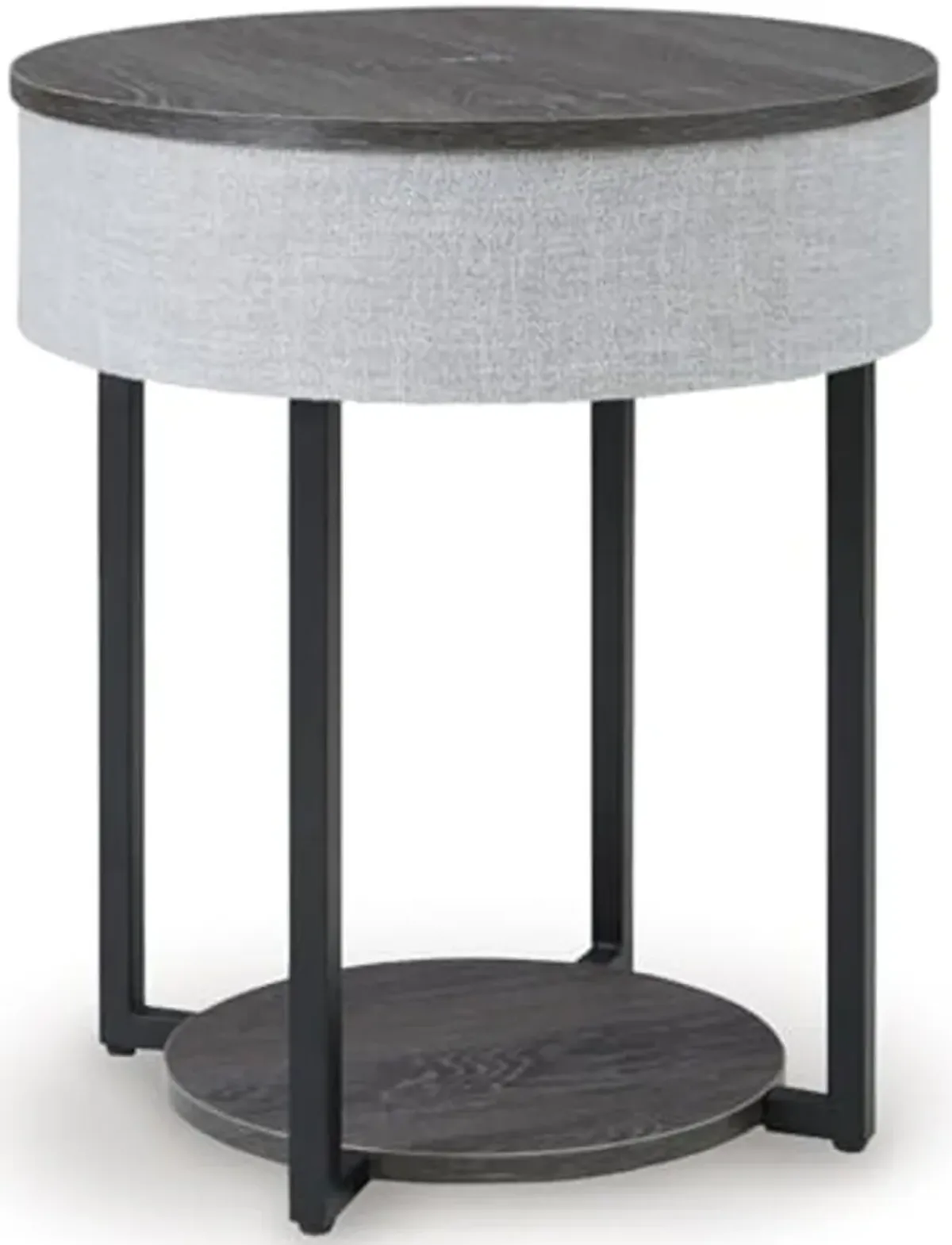 Signature Design by Ashley Sethlen Accent Table, 18" W x 18" D x 22" H, Gray & Black