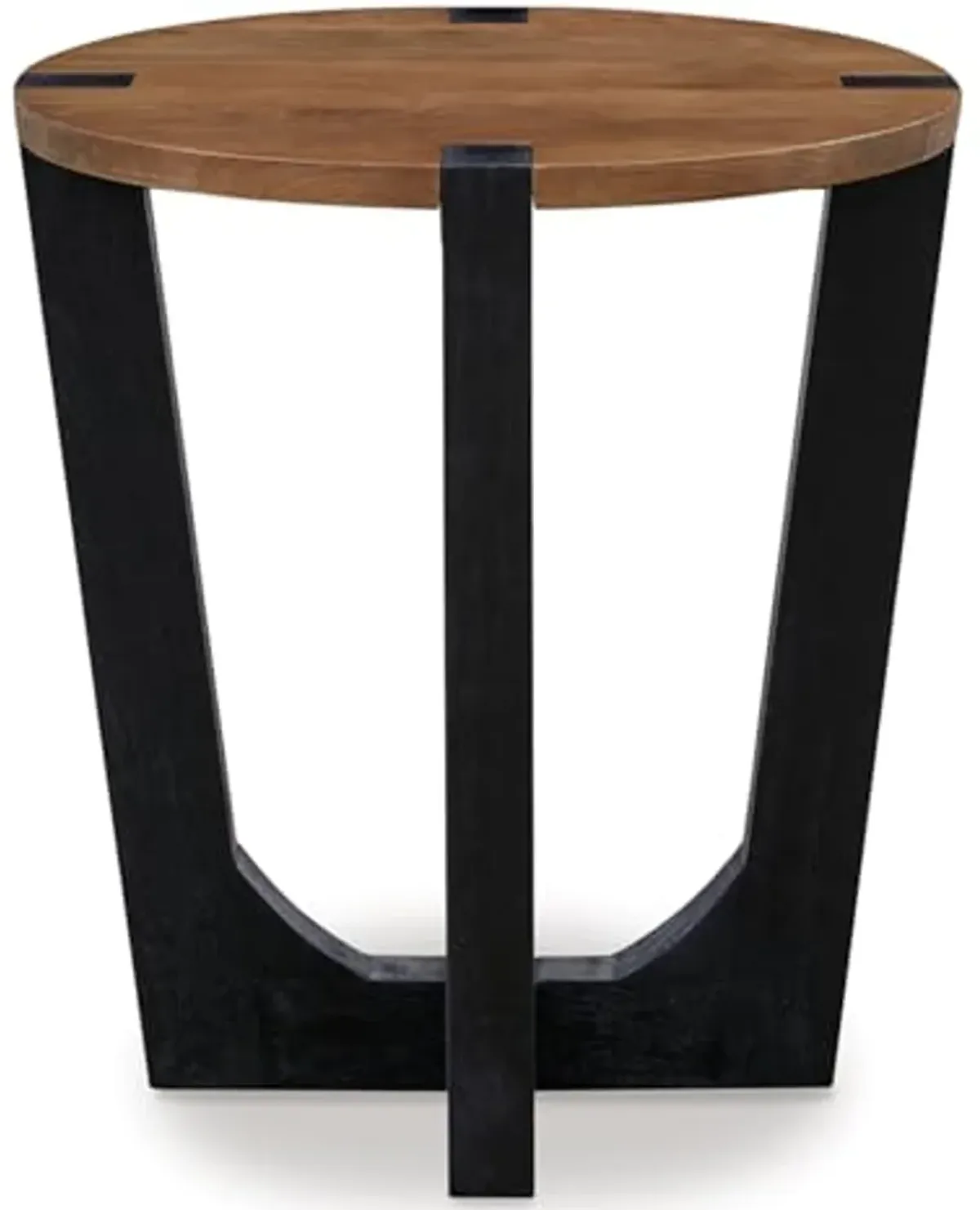 Signature Design by Ashley Hanneforth End Table, 22" W x 22" D x 24" H, Light Brown & Black