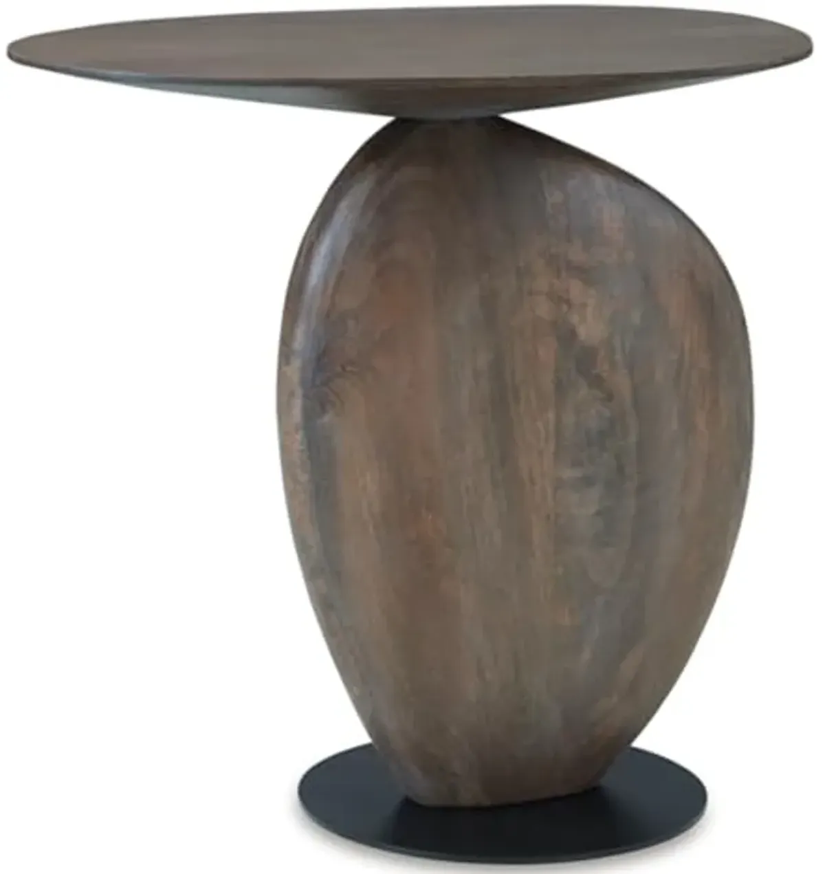 Signature Design by Ashley Cormmet Accent Table, 20" W x 13" D x 21" H, Dark Brown & Black