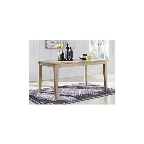 Signature Design by Ashley Gleanville Contemporary Dining Table, Light Brown