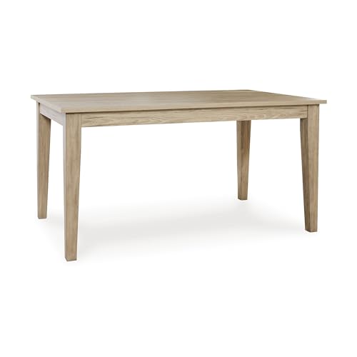 Signature Design by Ashley Gleanville Contemporary Dining Table, Light Brown