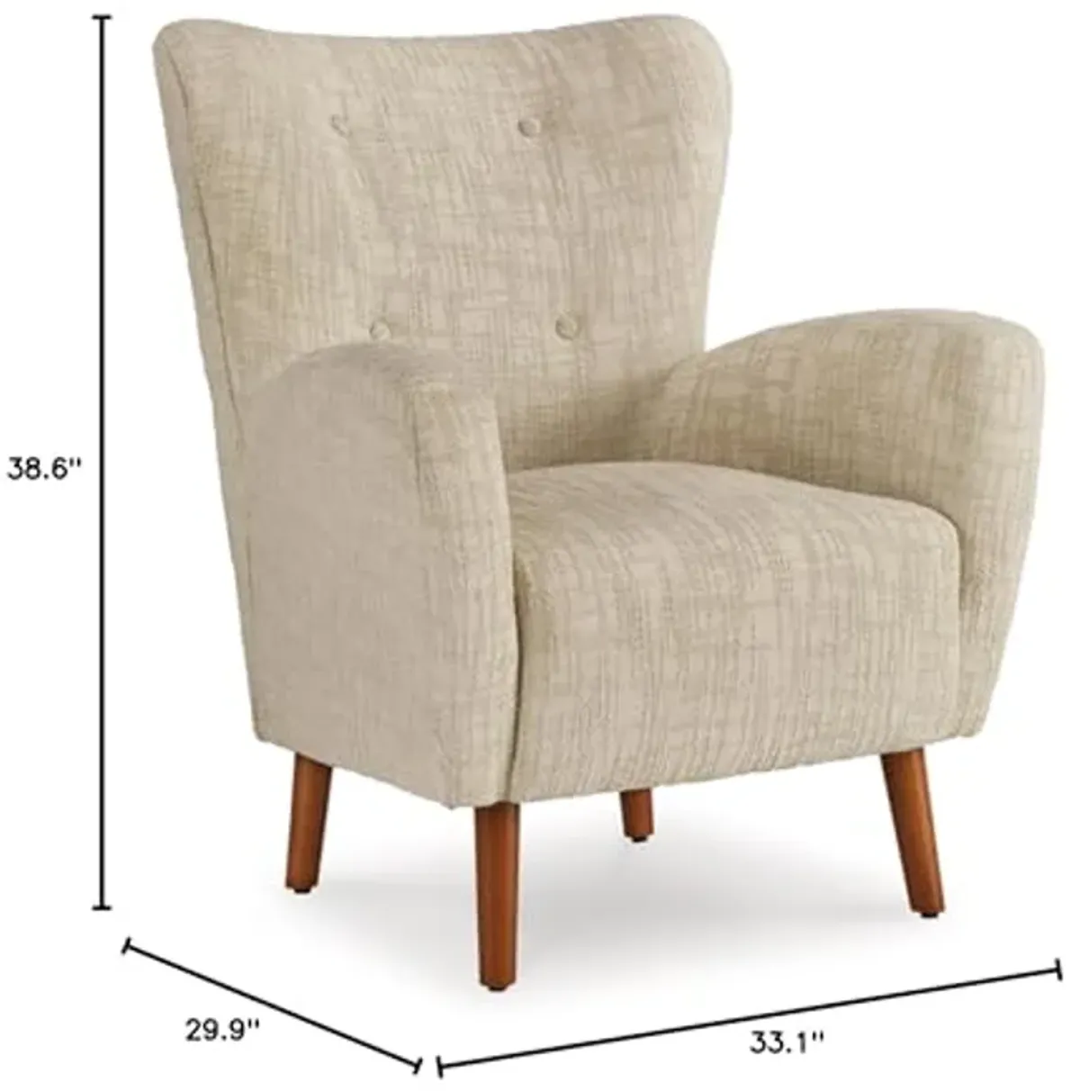 Signature Design by Ashley Jemison Next-Gen Nuvella Contemporary Tufted Upholstered Accent Chair, Beige