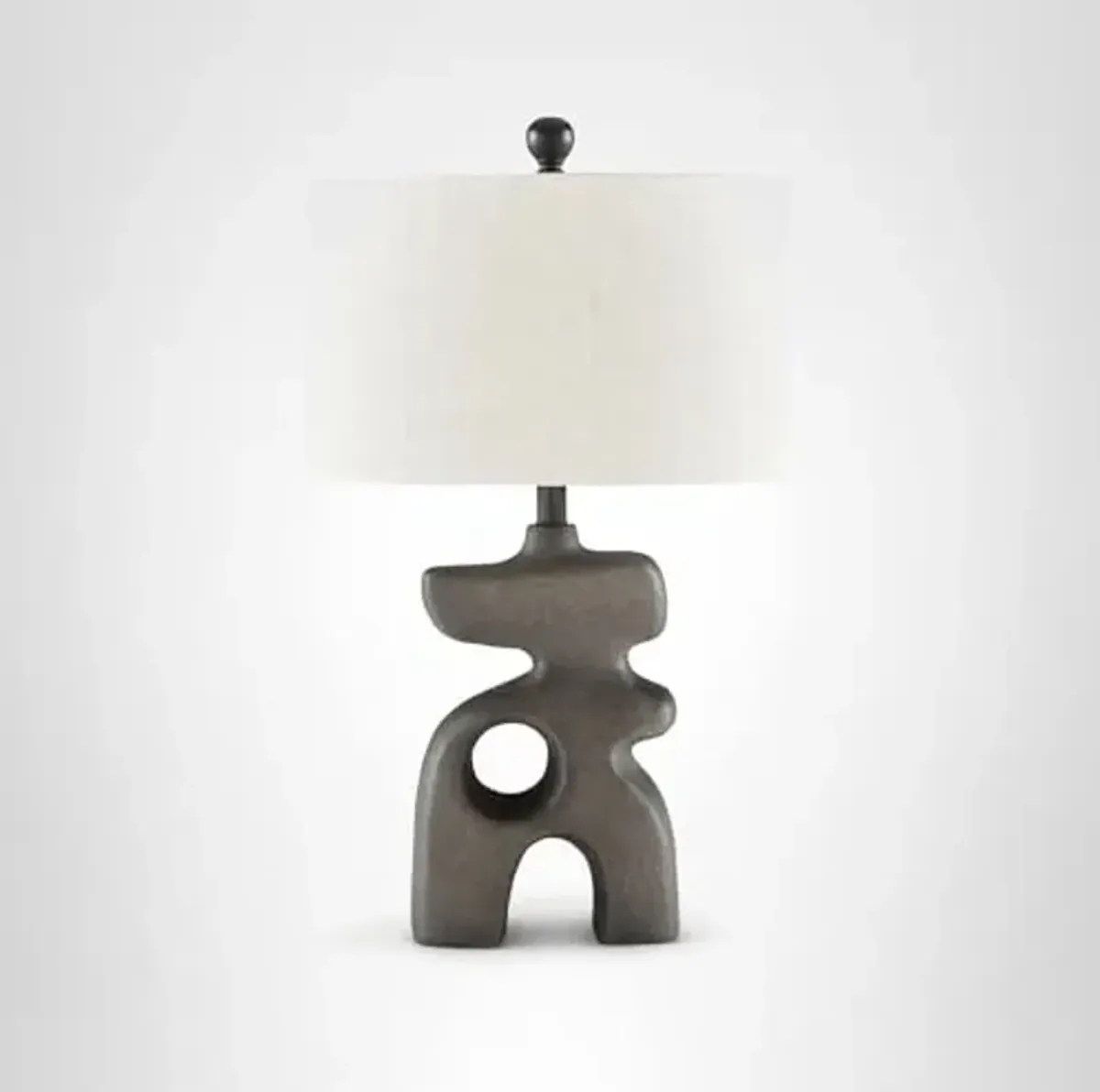 Signature Design by Ashley Danacy Farmhouse Distressed Paper Composite Table Lamp with 3-Way Switch, Black