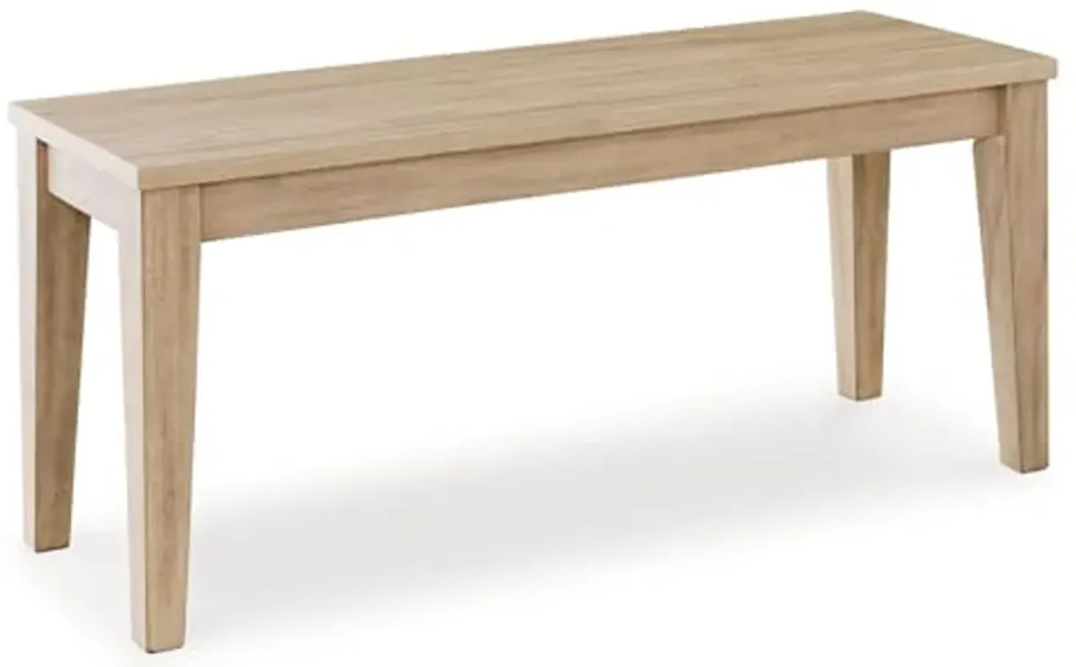 Signature Design by Ashley Gleanville Contemporary 42" Dining Bench, Light Brown