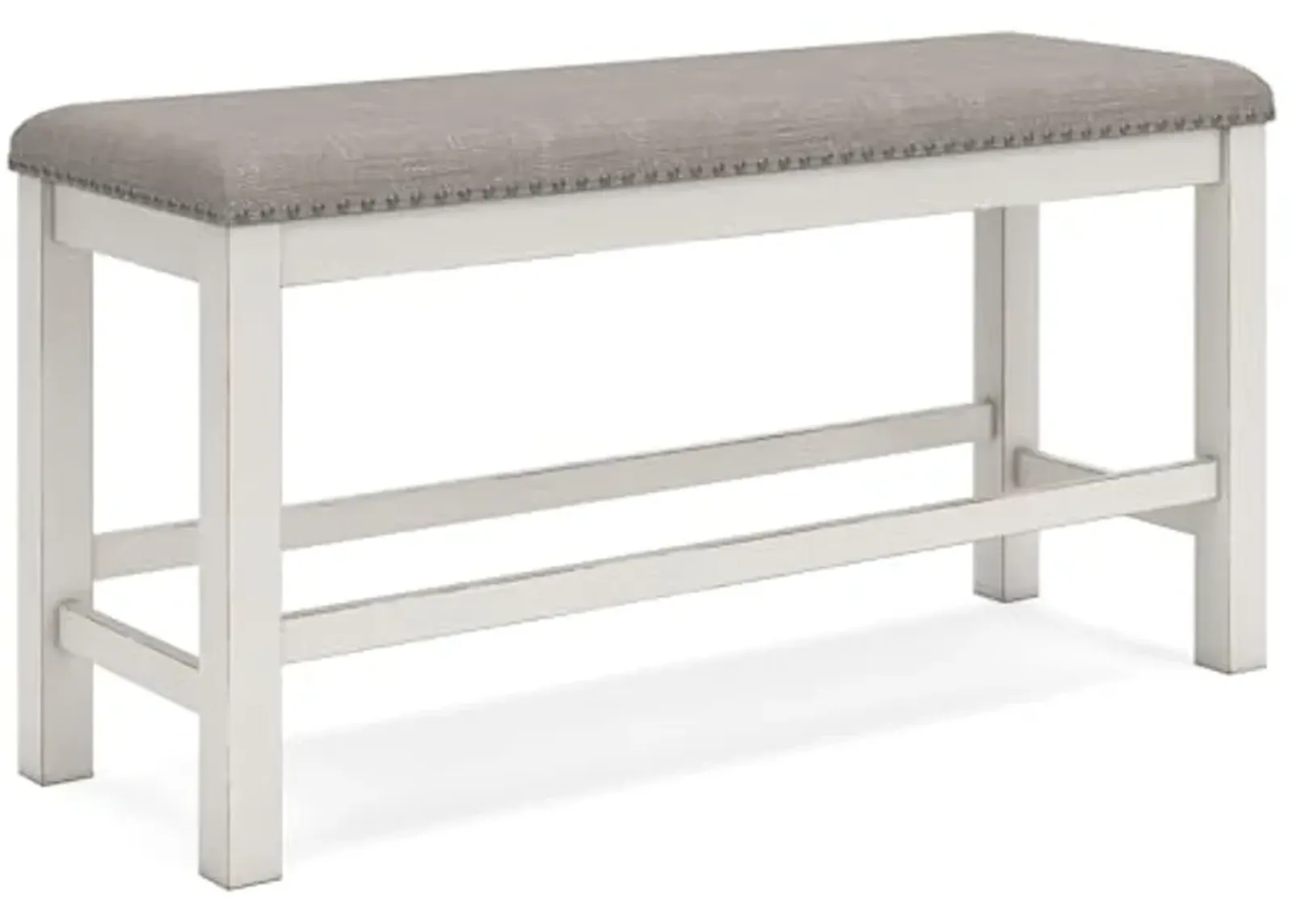 Signature Design by Ashley Robbinsdale 49" Counter Height Dining Bench, Antique White