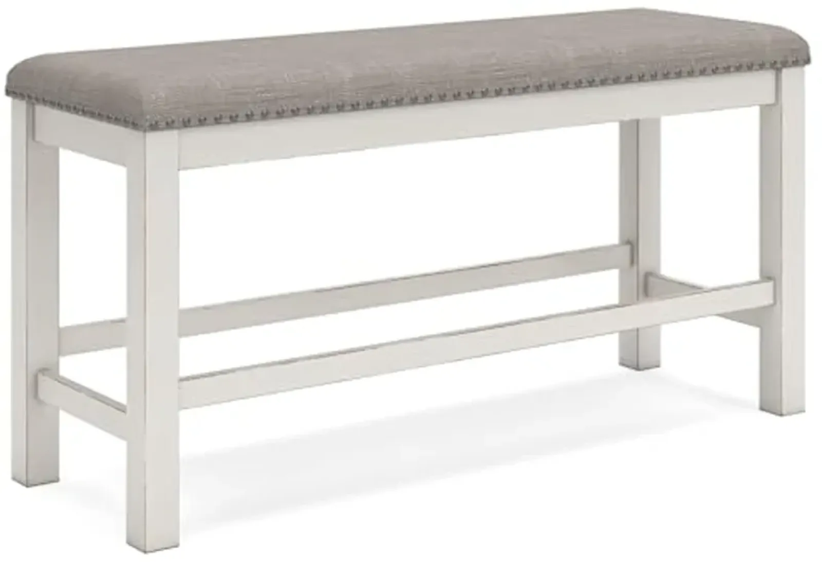 Signature Design by Ashley Robbinsdale 49" Counter Height Dining Bench, Antique White