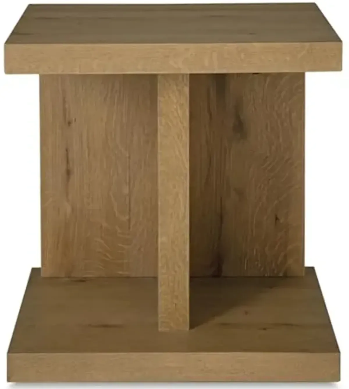 Signature Design by Ashley Brinstead Casual Chairside End Table with Power Supply and USB Ports, Light Brown