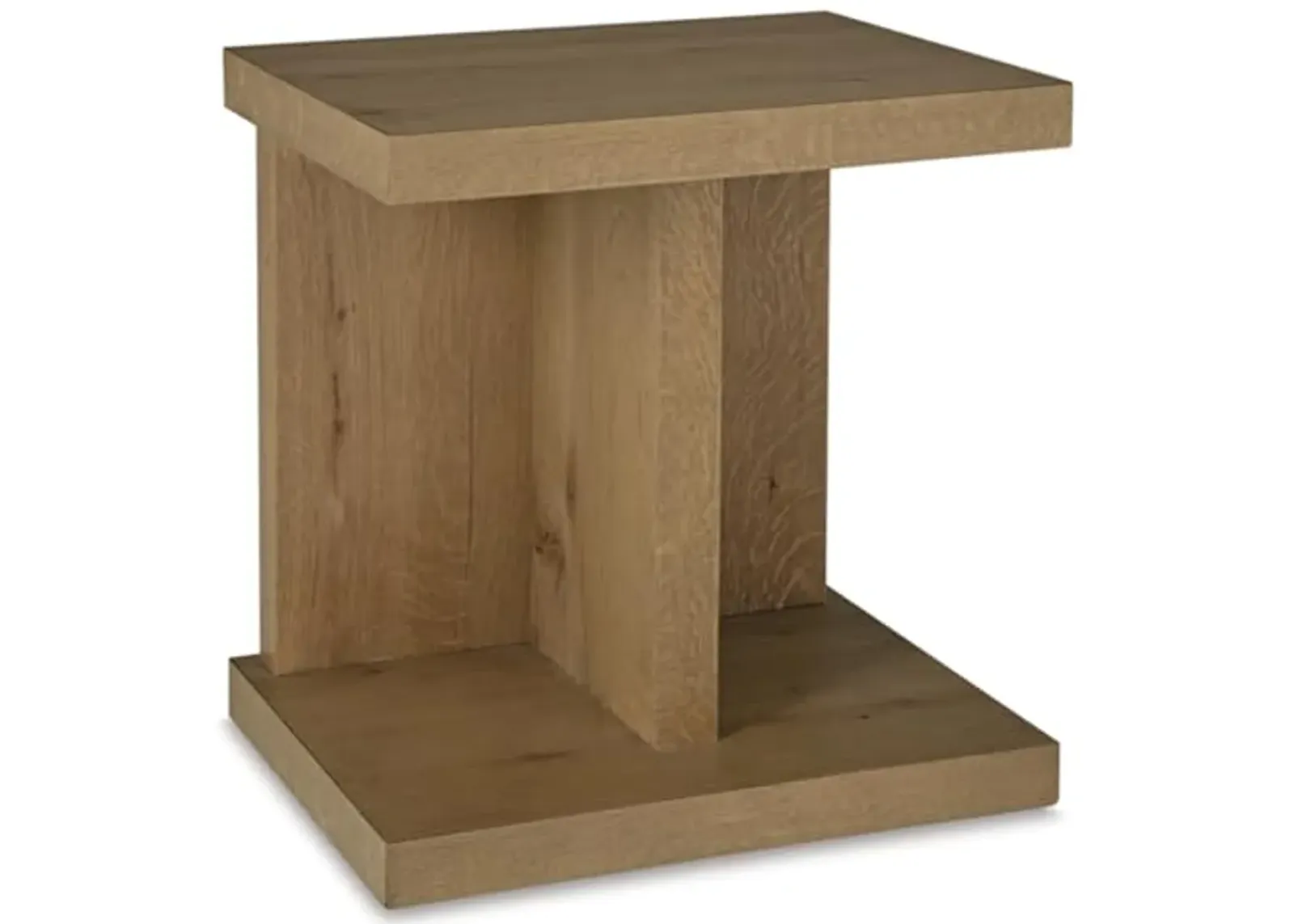 Signature Design by Ashley Brinstead Casual Chairside End Table with Power Supply and USB Ports, Light Brown