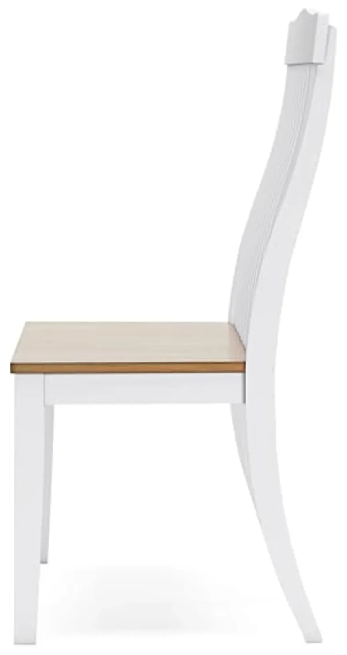 Signature Design by Ashley Ashbryn Dining Double Chair, 53" W x 21" D x 40" H, White & Light Brown