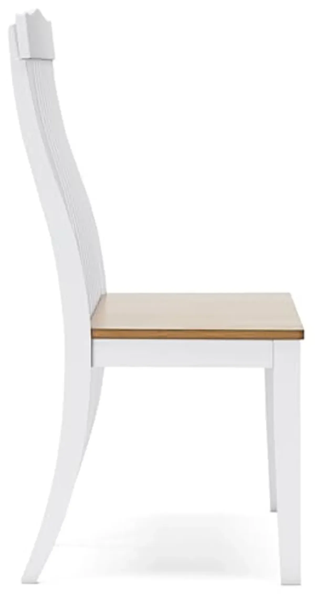 Signature Design by Ashley Ashbryn Dining Double Chair, 53" W x 21" D x 40" H, White & Light Brown