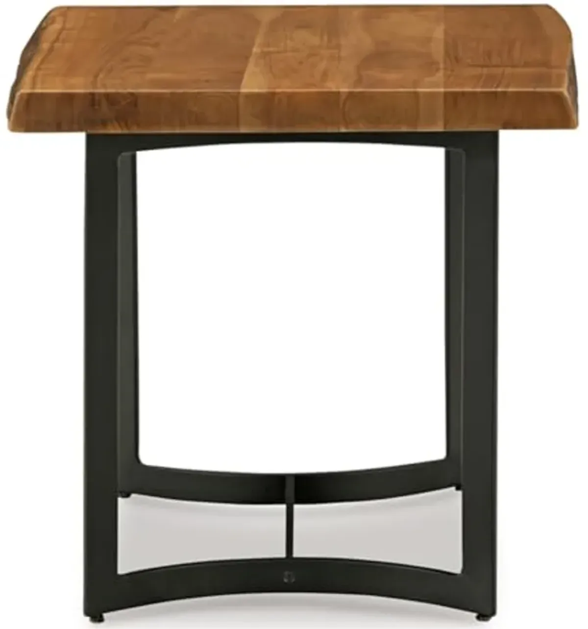 Signature Design by Ashley Fortmaine End Table, 24" W x 24" D x 24" H, Light Brown & Black