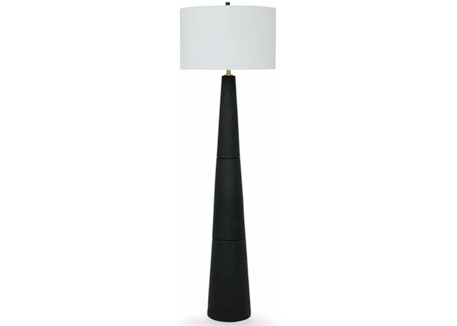 Signature Design by Ashley Hallburg Modern Textured Polyresin Floor Lamp with 3-Way Switch, Black