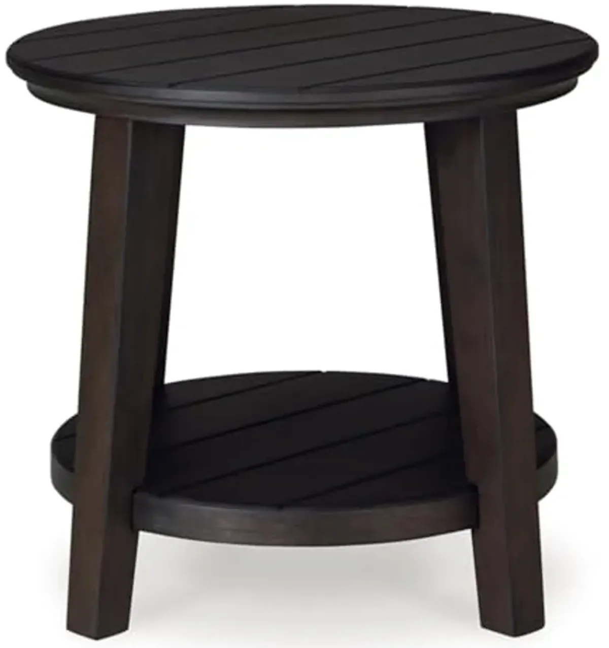 Signature Design by Ashley Celamar Farmhouse End Table with Lower Shelf, Dark Brown