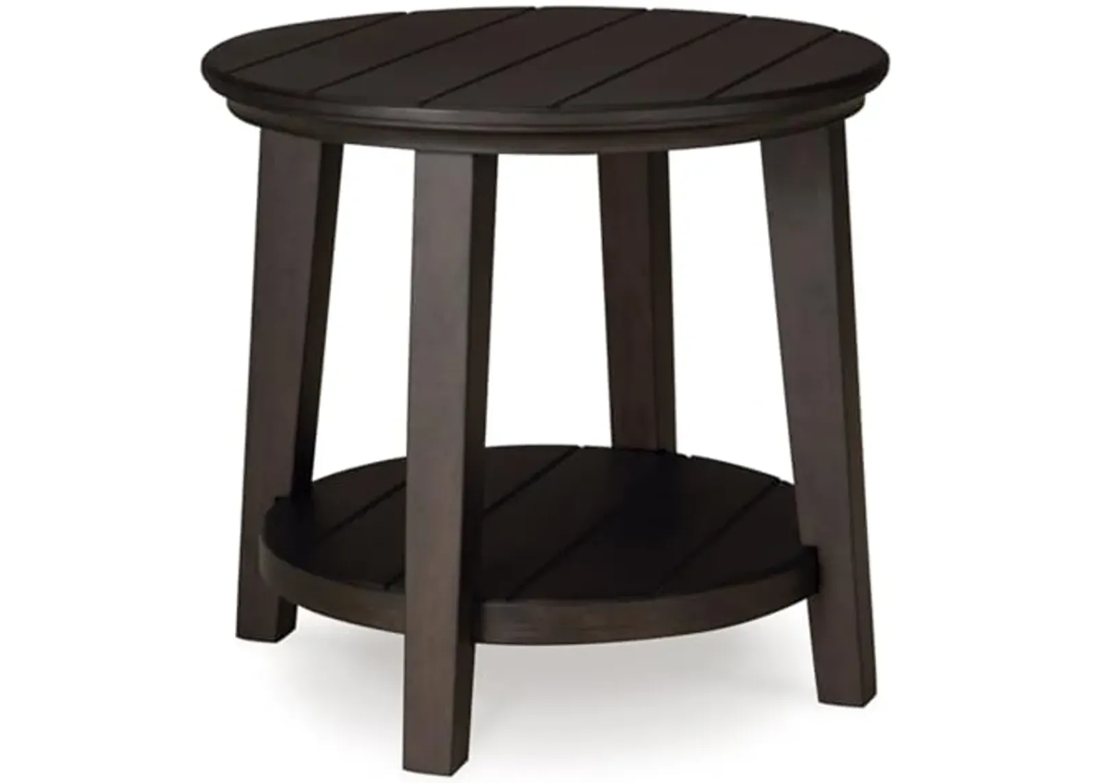 Signature Design by Ashley Celamar Farmhouse End Table with Lower Shelf, Dark Brown