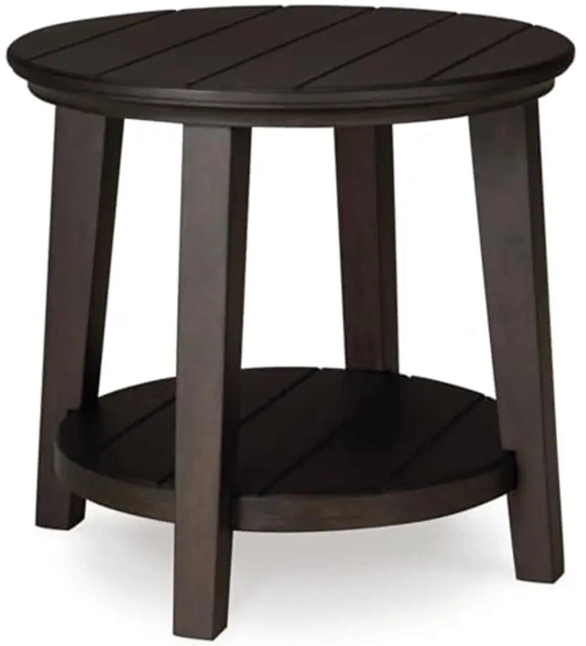 Signature Design by Ashley Celamar Farmhouse End Table with Lower Shelf, Dark Brown