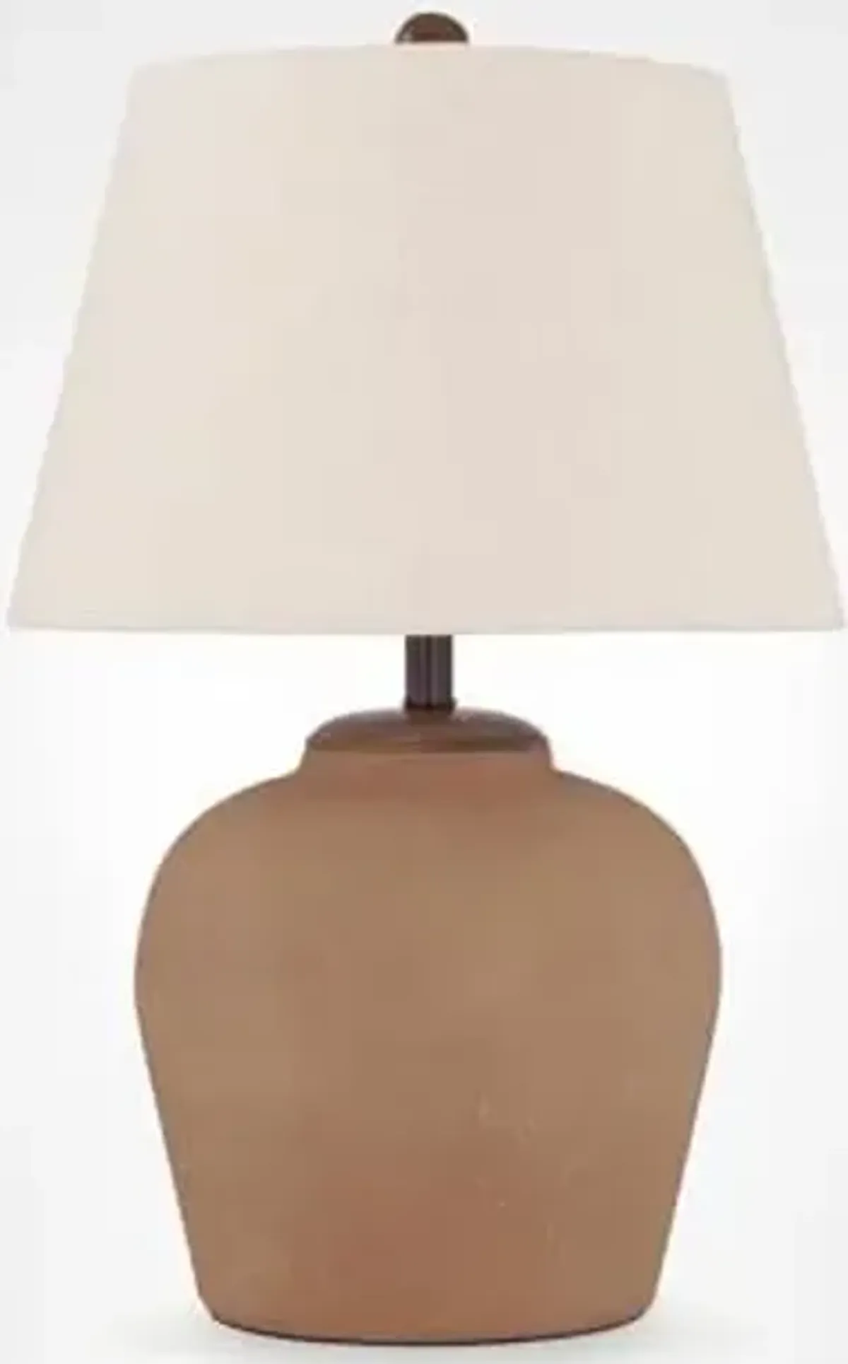 Signature Design by Ashley Scantor Industrial Textured Metal Table Lamp with 3-Way Switch, Light Brown