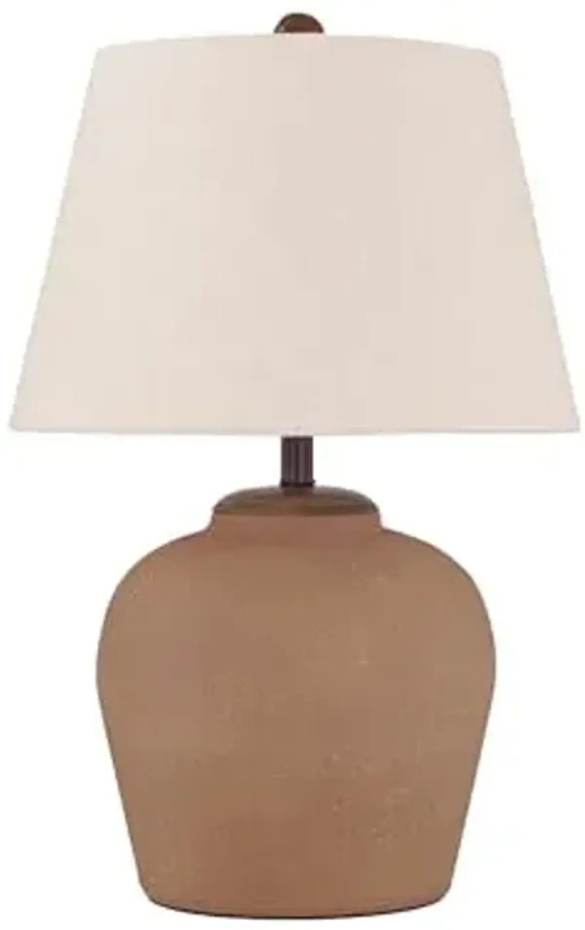 Signature Design by Ashley Scantor Industrial Textured Metal Table Lamp with 3-Way Switch, Light Brown