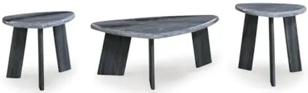 Signature Design by Ashley Bluebond Contemporary Table Set for Living Room, Set of 3, Gray