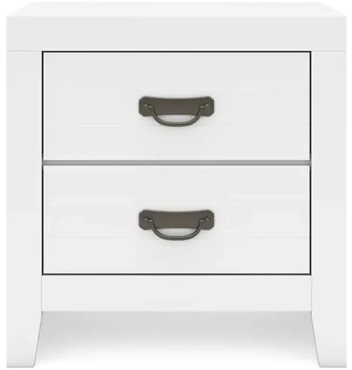 Signature Design by Ashley Binterglen Casual 2 Drawer Nightstand with Safety Stop, 23.63" Tall, White