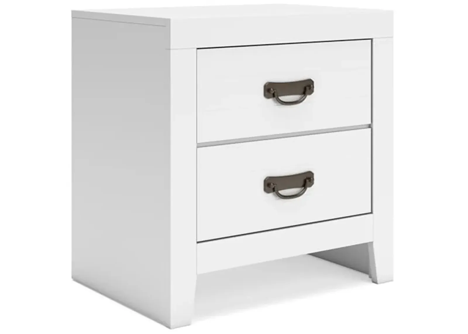 Signature Design by Ashley Binterglen Casual 2 Drawer Nightstand with Safety Stop, 23.63" Tall, White