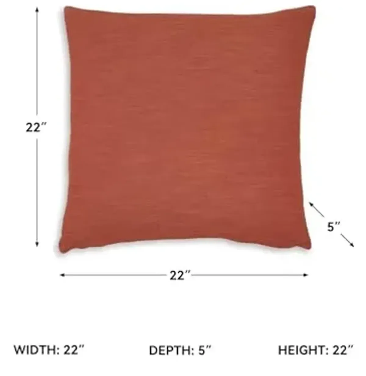 Signature Design by Ashley Thaneville Traditional Indoor 22 x 22 Inches Pillow with Zipper Closure, Red
