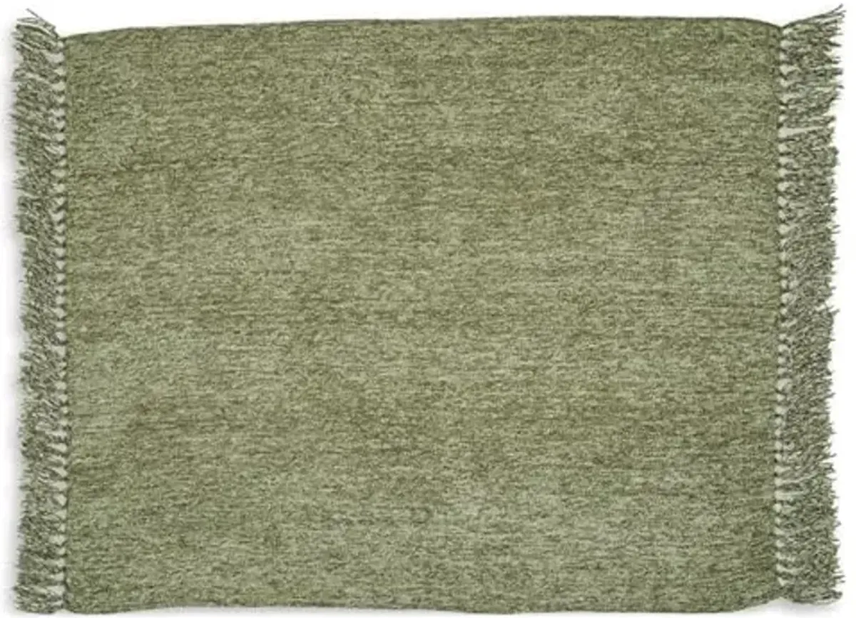 Signature Design by Ashley Tamish Contemporary Knotted Throw with Tassel, Green