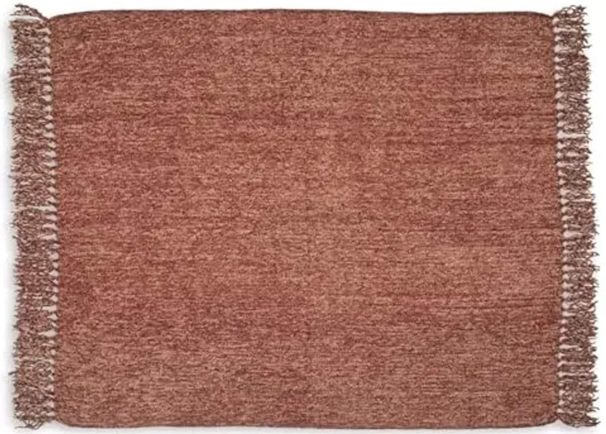 Signature Design by Ashley Tamish Contemporary Knotted Throw with Tassel, Red