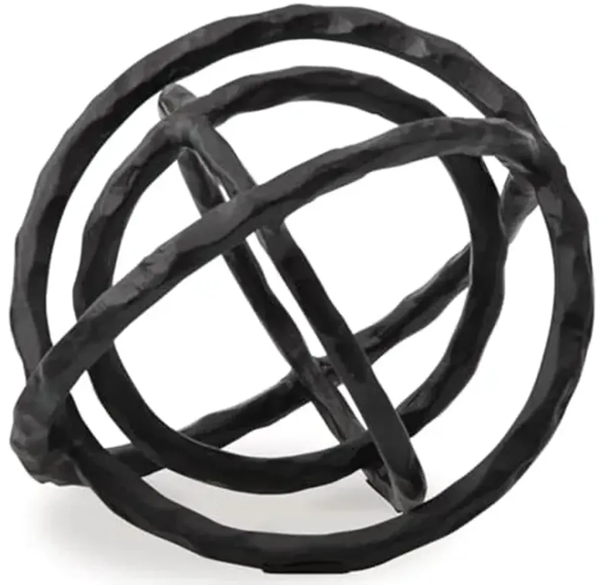 Signature Design by Ashley Barlee Contemporary Waterproof Cast Aluminum Global Sculpture, Black