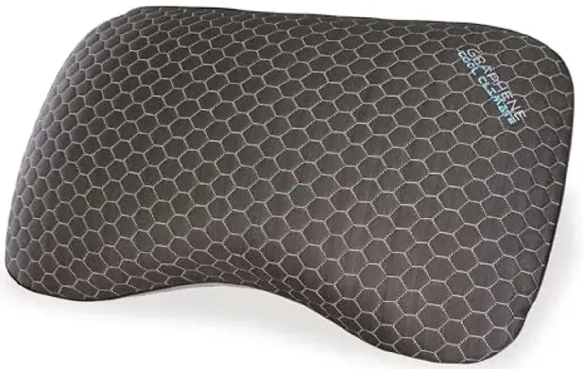 Signature Design by Ashley Zephyr 2.0 Graphene Curve Pillow, Standard, Dark Gray