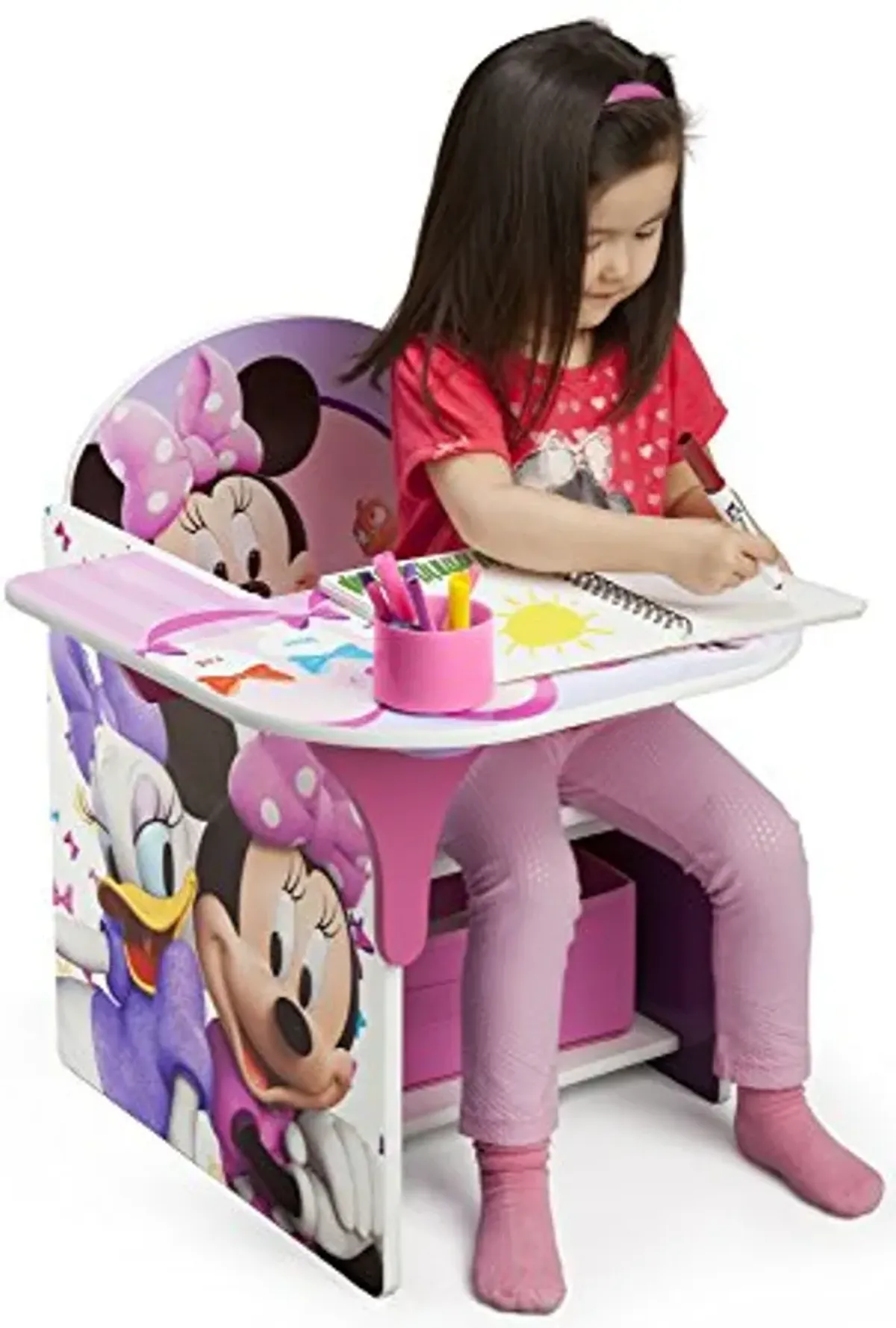 Delta Children Chair Desk with Storage Bin, Disney/Pixar Toy Story 4 & Chair Desk with Storage Bin, Disney Minnie Mouse