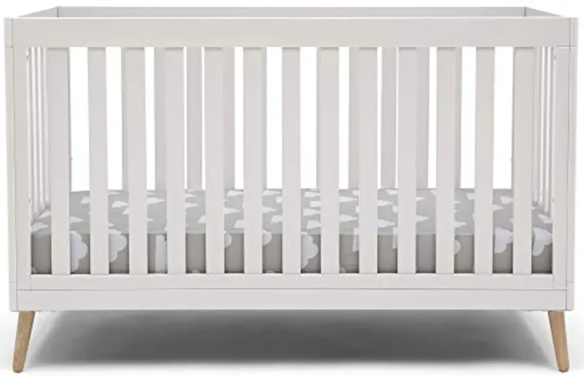 Delta Children Essex 4-in-1 Convertible Baby Crib & Serta Perfect Start Limited Dual Sided Baby Crib Mattress and Toddler Mattress