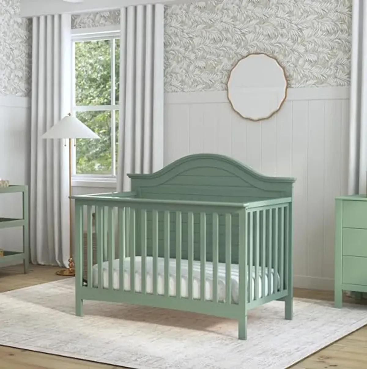 Carter's by DaVinci Nolan 4-in-1 Convertible Crib in Light Sage, Greenguard Gold Certified