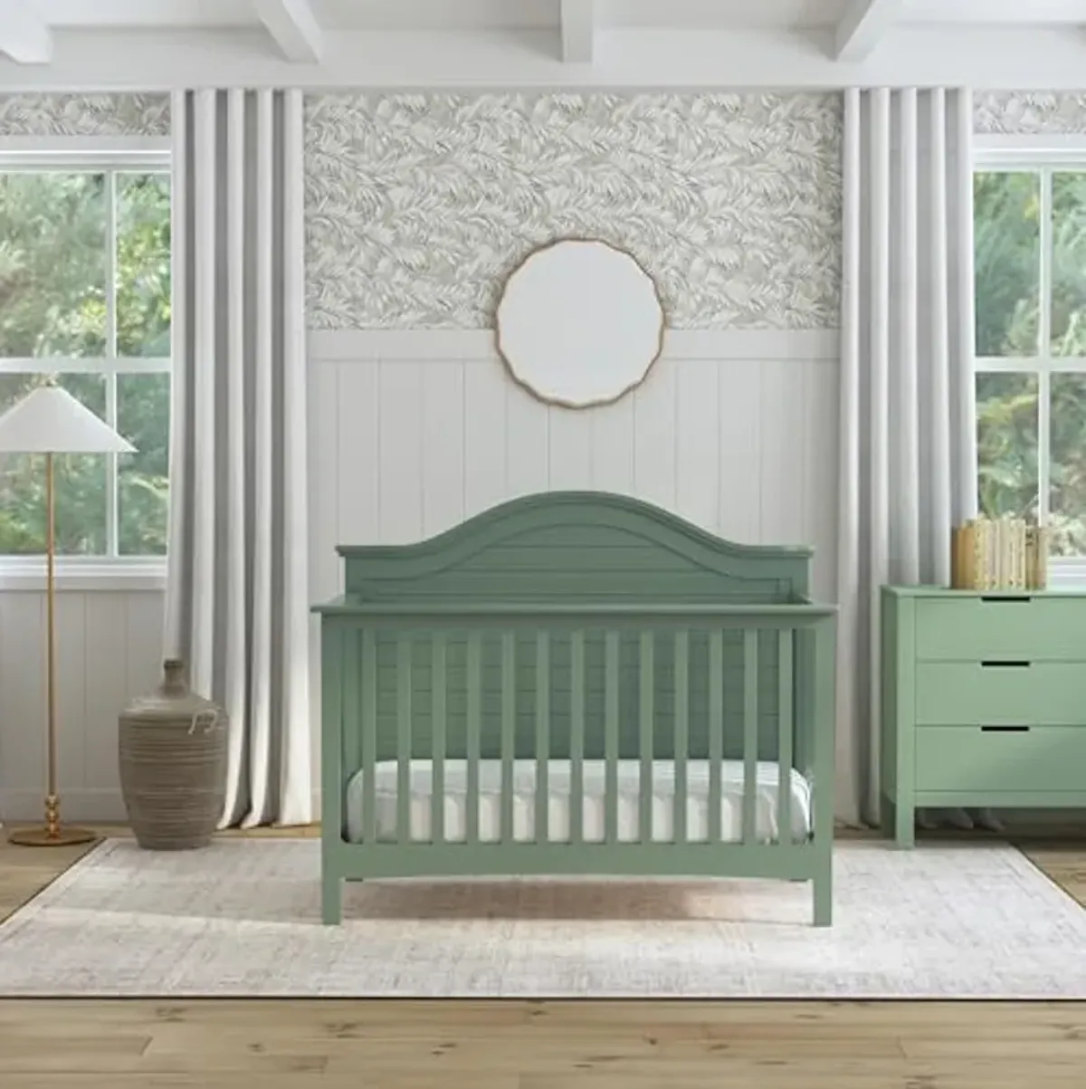 Carter's by DaVinci Nolan 4-in-1 Convertible Crib in Light Sage, Greenguard Gold Certified