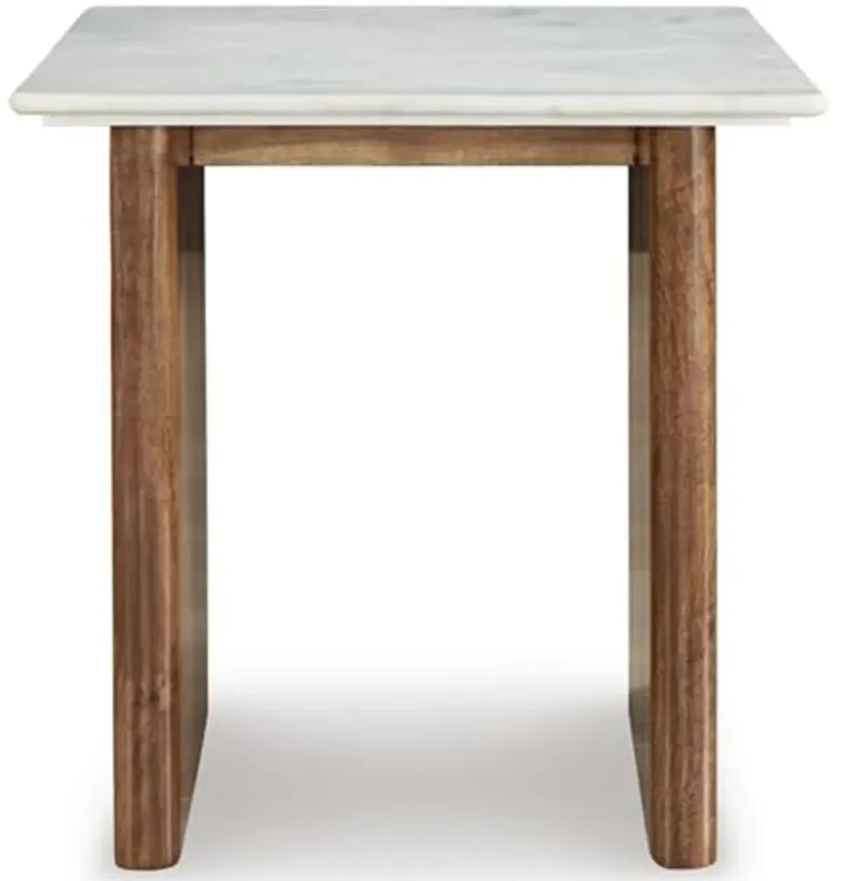 Signature Design by Ashley Isanti End Table, 23" W x 23" D x 23" H, White & Light Brown