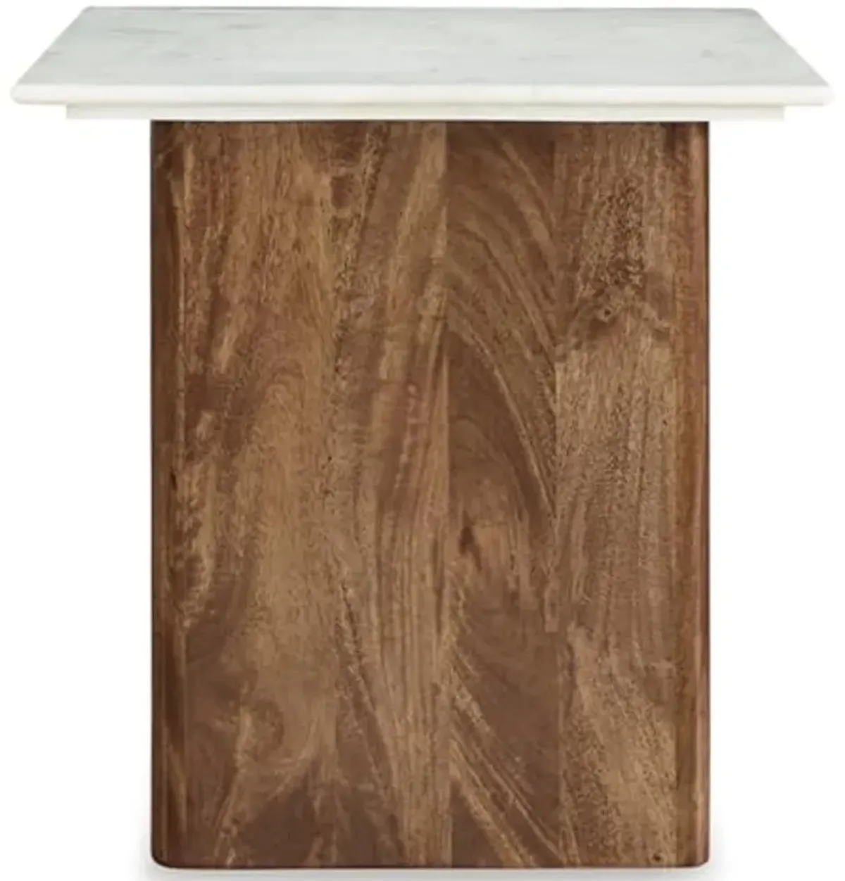 Signature Design by Ashley Isanti End Table, 23" W x 23" D x 23" H, White & Light Brown