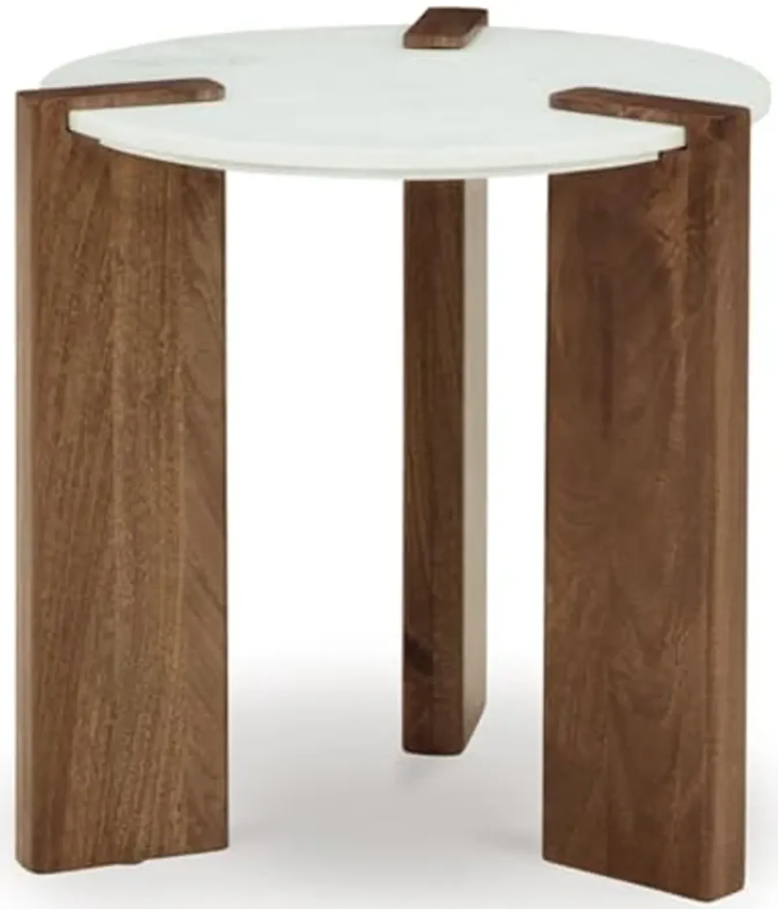 Signature Design by Ashley Isanti End Table, 23" W x 23" D x 23" H, White & Light Brown