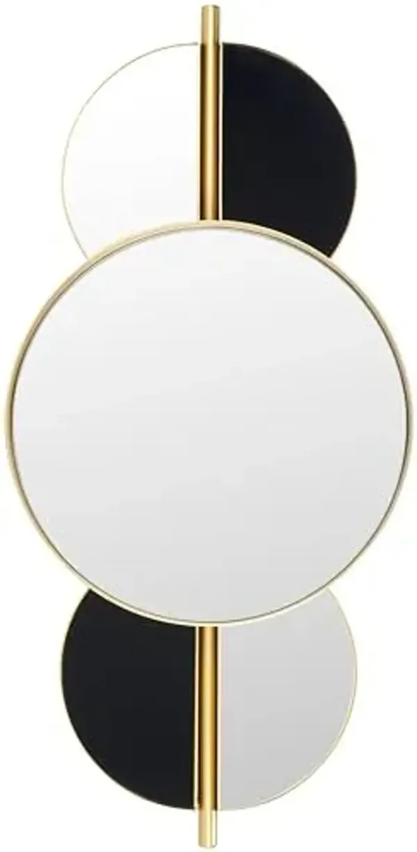 SAFAVIEH Home Collection Syrus Modern Gold 17 x 35-inch Iron & Glass Decorative Accent Wall Mirror, Ideal for Bedroom, Living Room, Bathroom, Foyer, Entryway