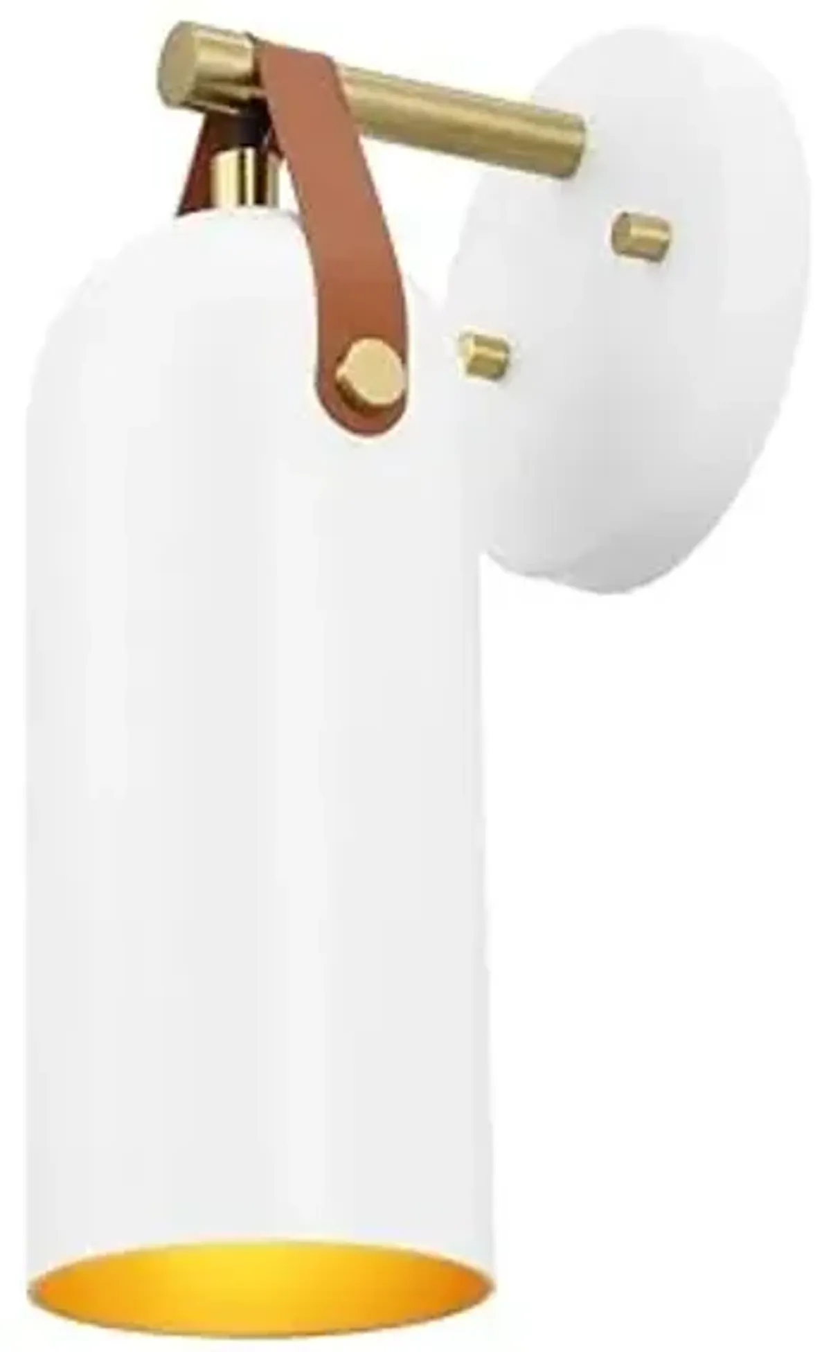 SAFAVIEH Lighting Collection Westly White/Gold Modern Downlight Wall Sconce Set of 2 Light Fixture, Ideal for Bathroom, Entryway, Vanity, Foyer, Hallway, Living Room (LED Bulbs Included)